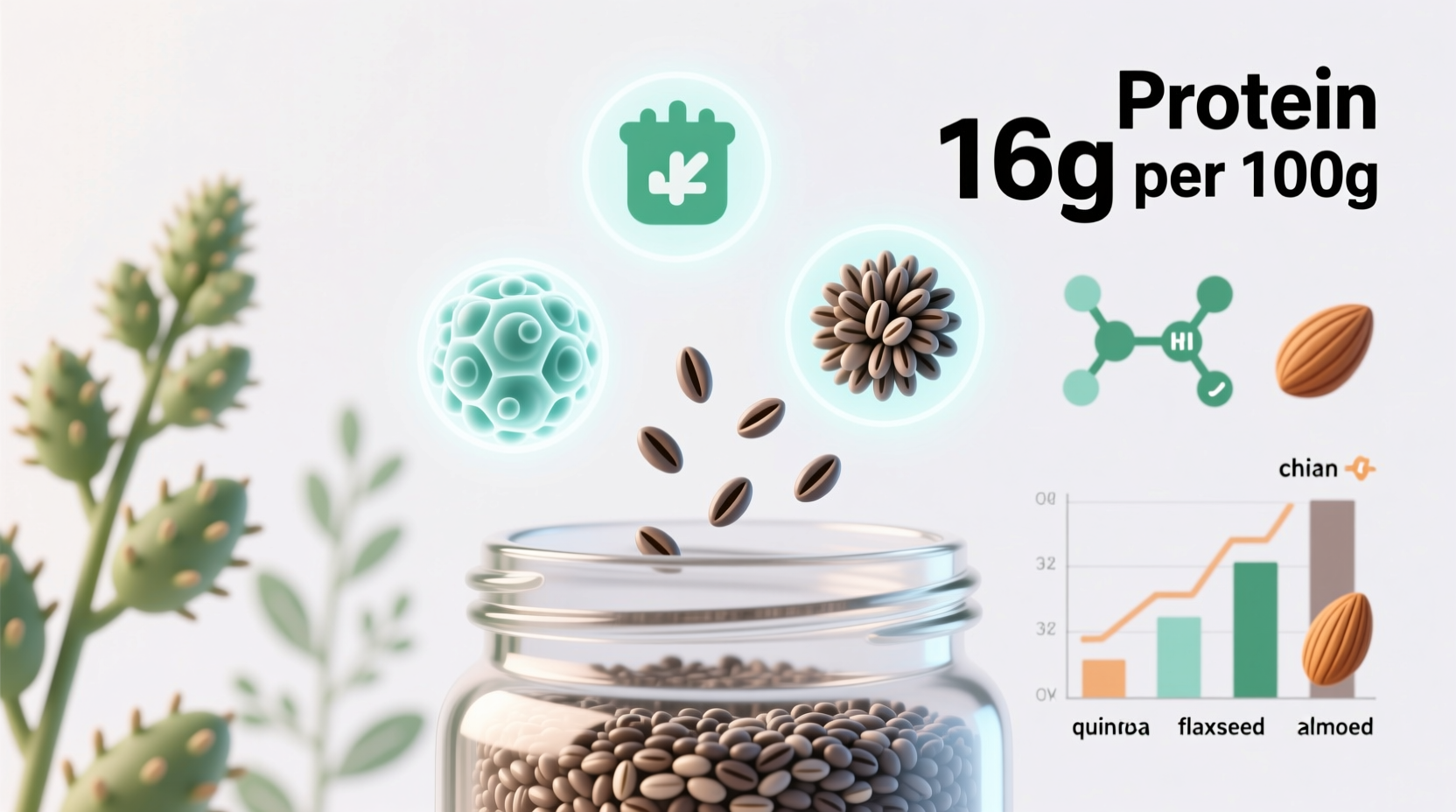 Chia Seeds Protein Content: 4.7g Per Ounce Revealed
