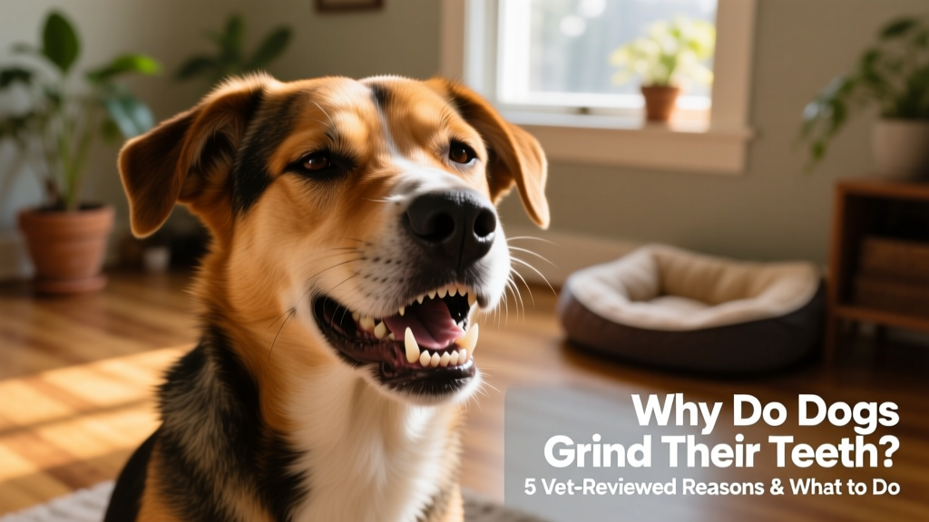 close up of dog grinding its teeth