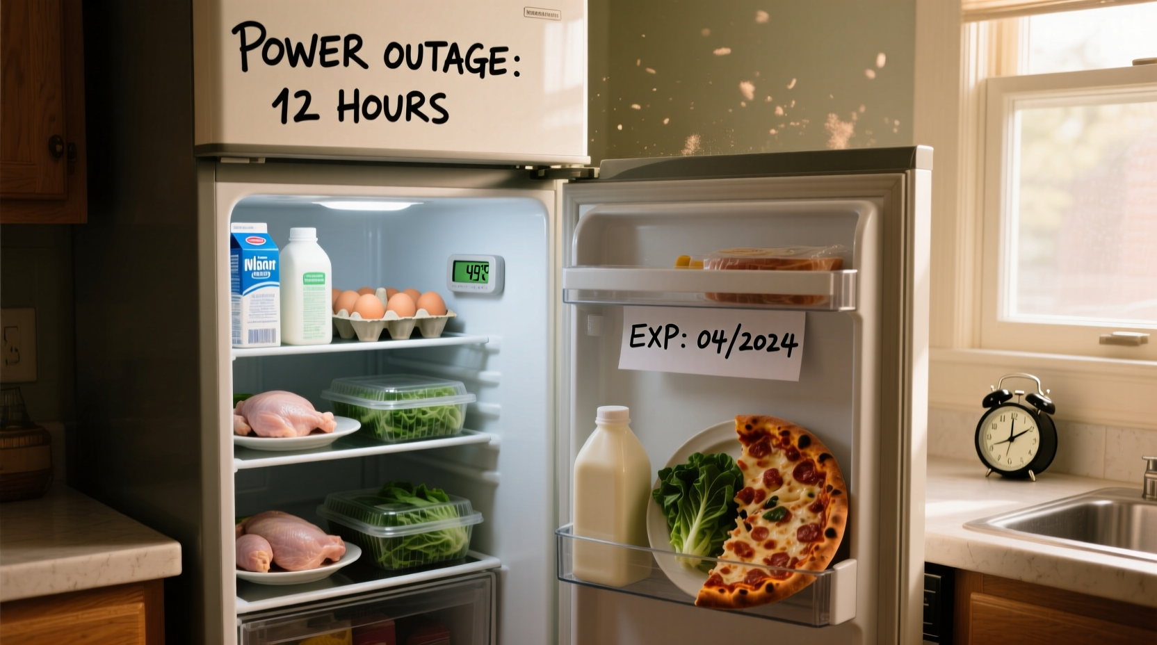 how long can food last in a fridge without power