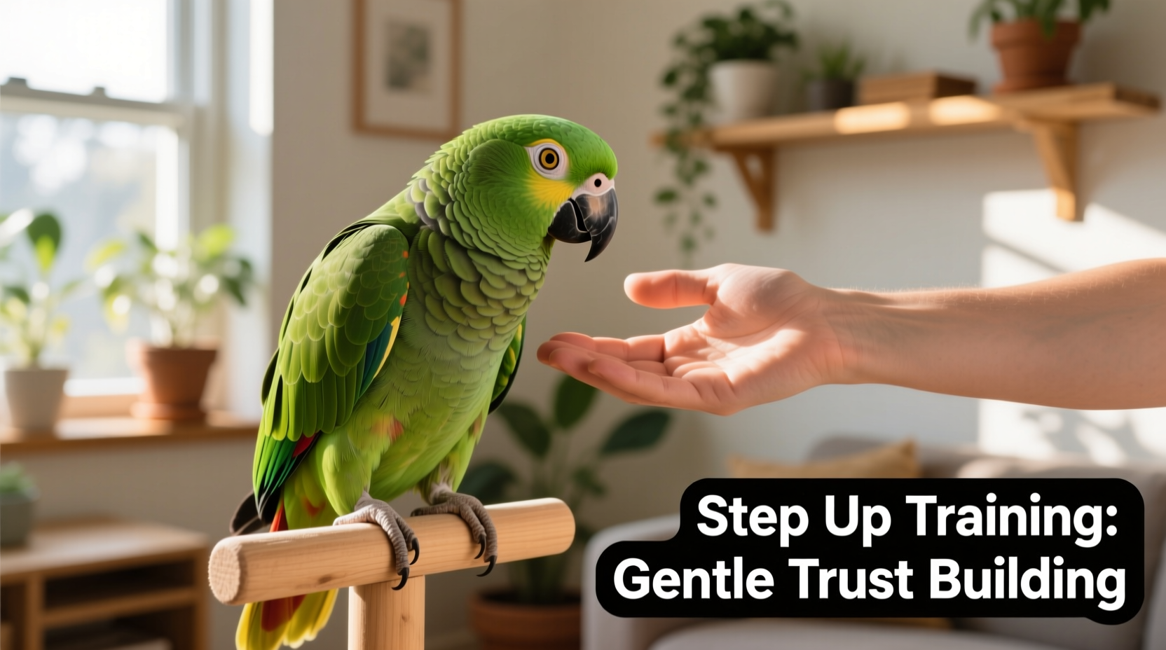 how to train your parrot to step up without biting gentle trust building