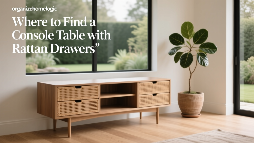 Where to Find a Console Table with Rattan Drawers