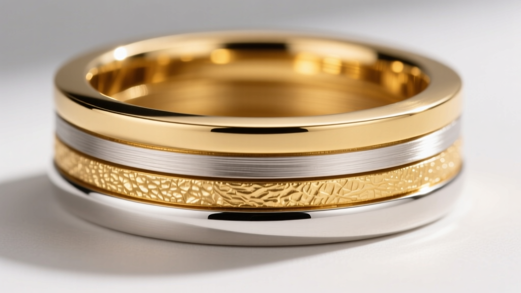 Cross-section photo showing thick gold vermeil over a sterling silver base, contrasted with thin gold plating over a brass core.