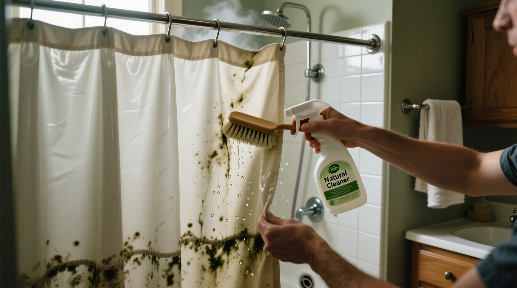 how to clean a shower curtain