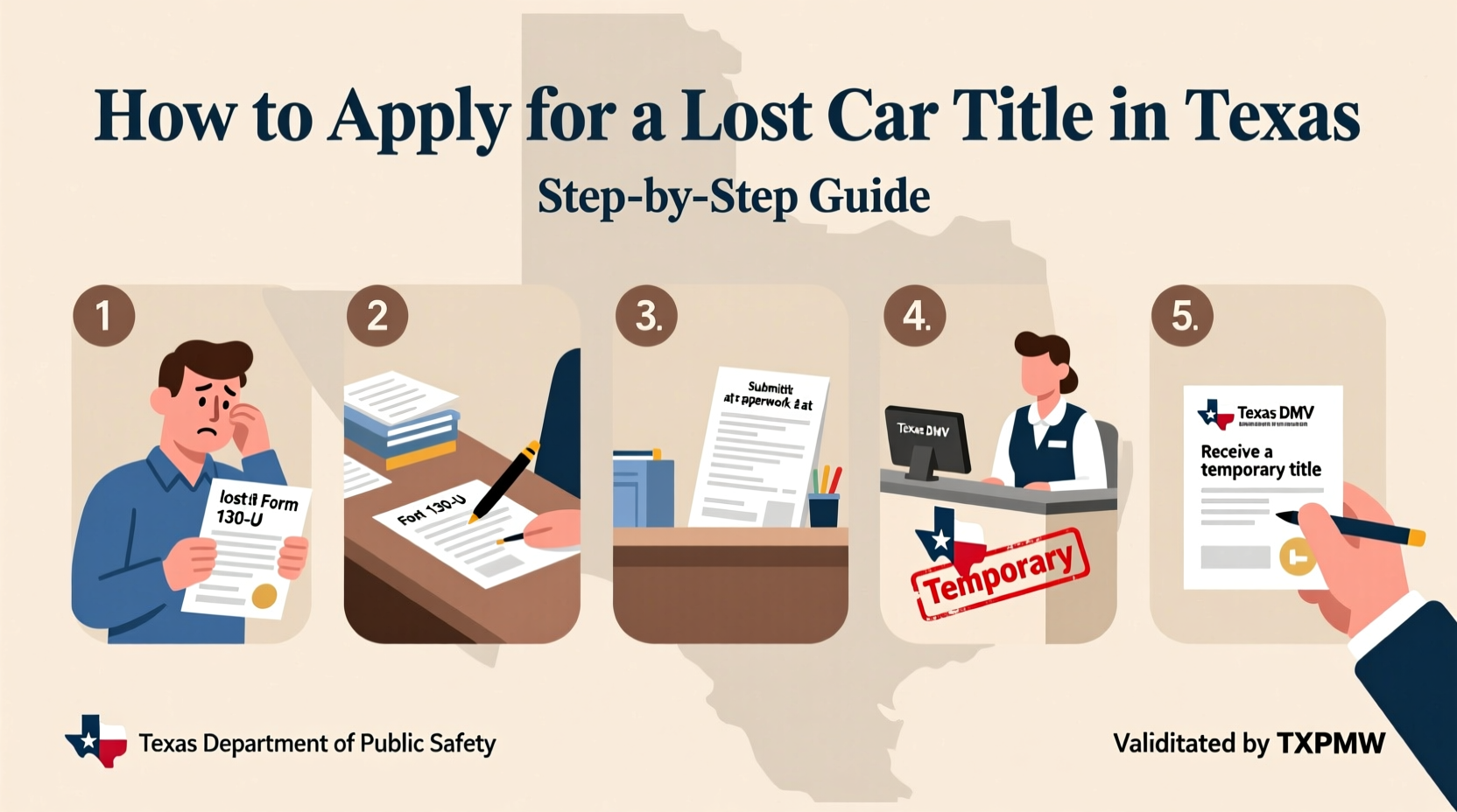 how to apply for a lost car title in texas