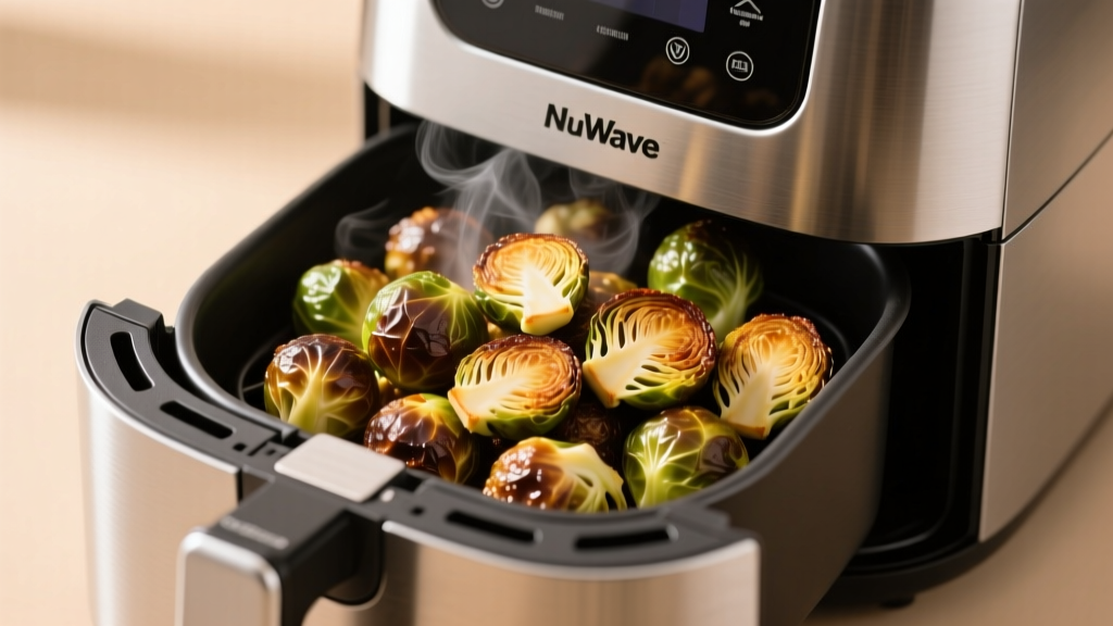 Perfect Air Fryer Brussels Sprouts in a NuWave