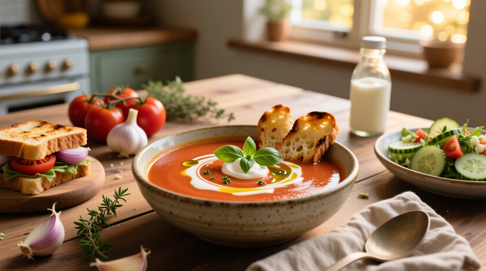 creamy tomato soup recipe and serving ideas
