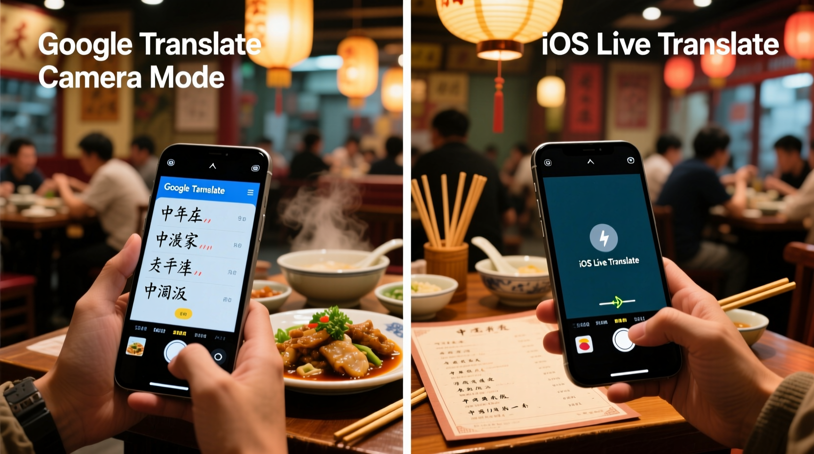 Google Translate vs iOS Live Translate: Menu Translation Showdown