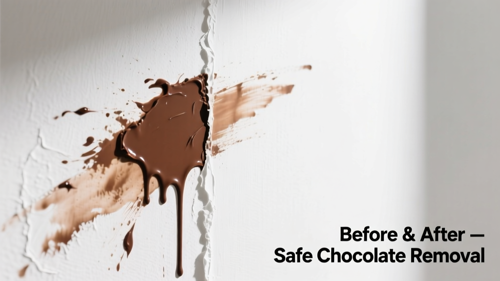 How to Remove Chocolate from Painted Walls Safely