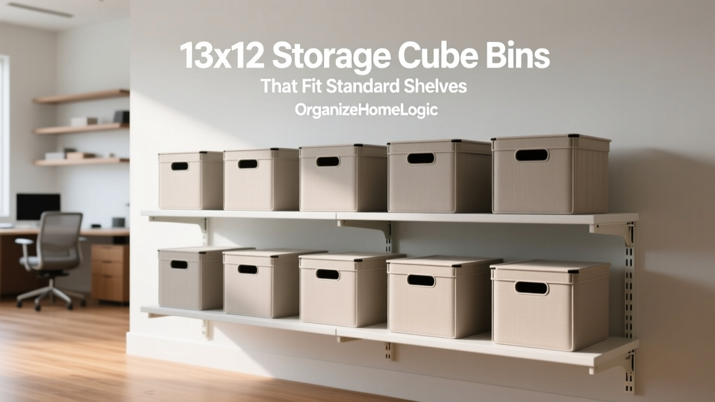 13x13 Storage Cube Bins That Fit Standard Shelves