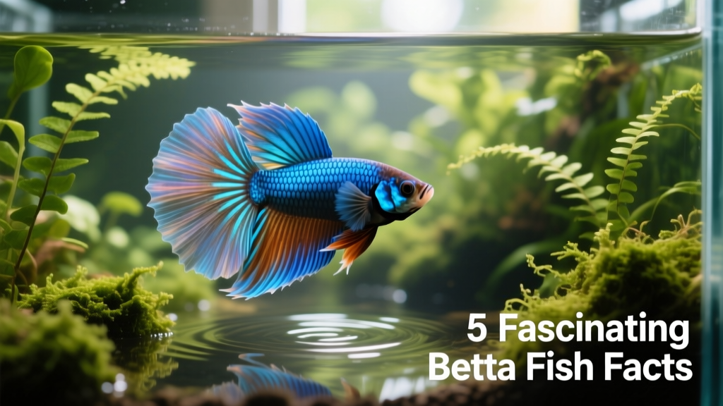 A vibrant male betta flaring its gills in a well-planted aquarium