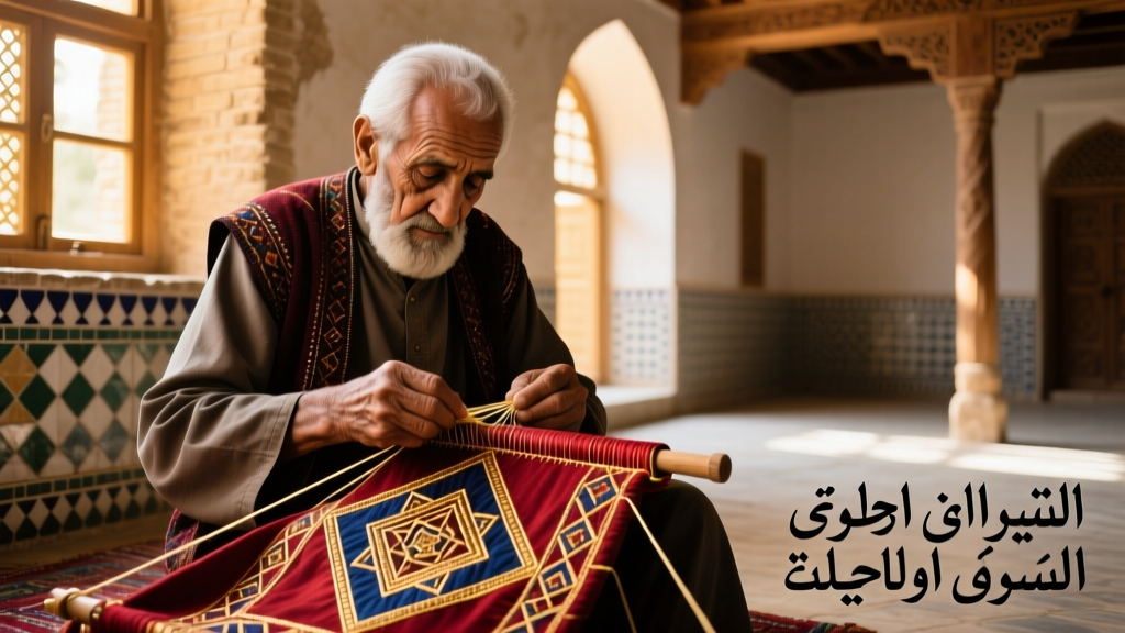 Iraqi Maqsurah Embroidery And Silk Thread Twisting For Ritual Attire