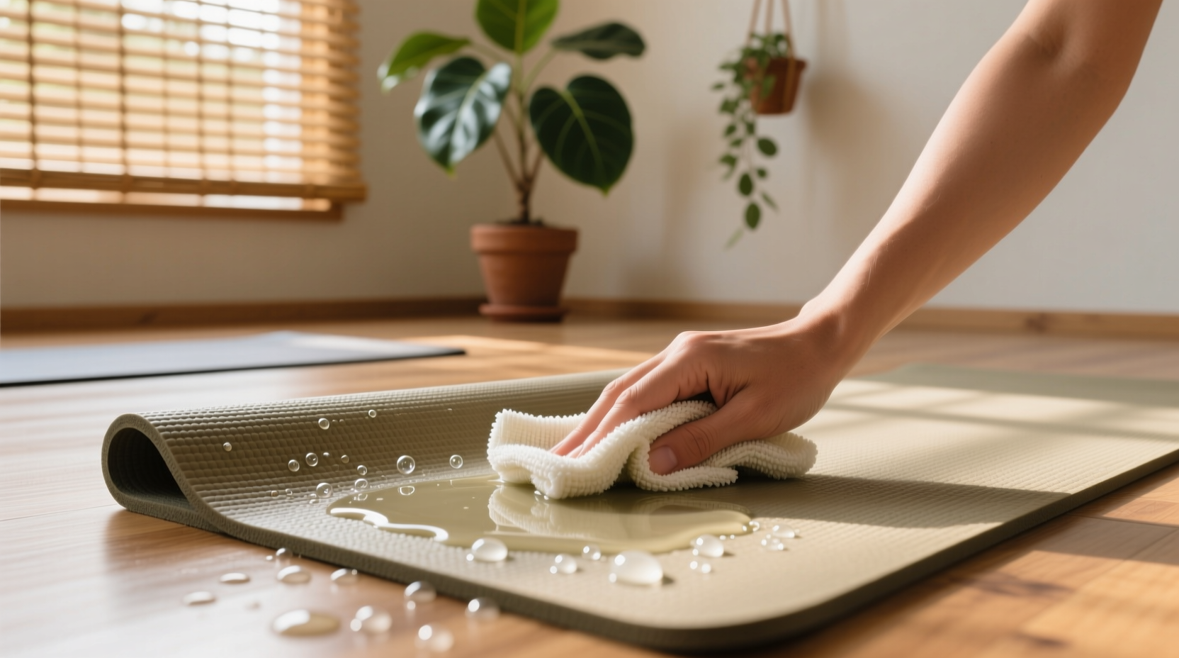 eco friendly yoga mat sanitizing
