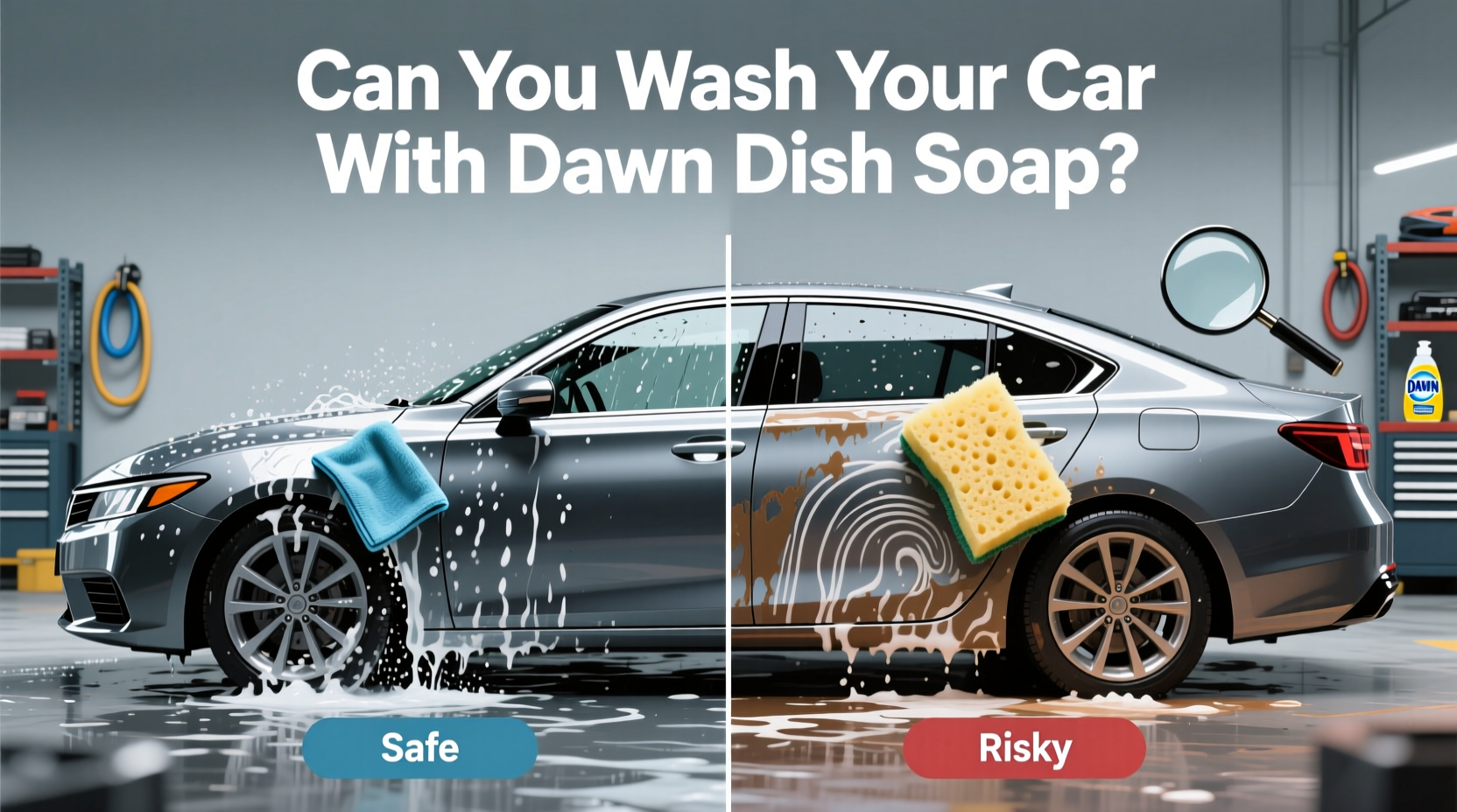 can you wash your car with dawn dish soap