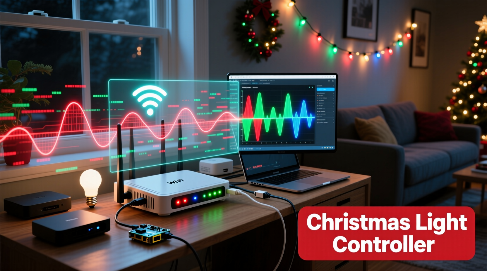 why does my router slow down when running a christmas light animation program