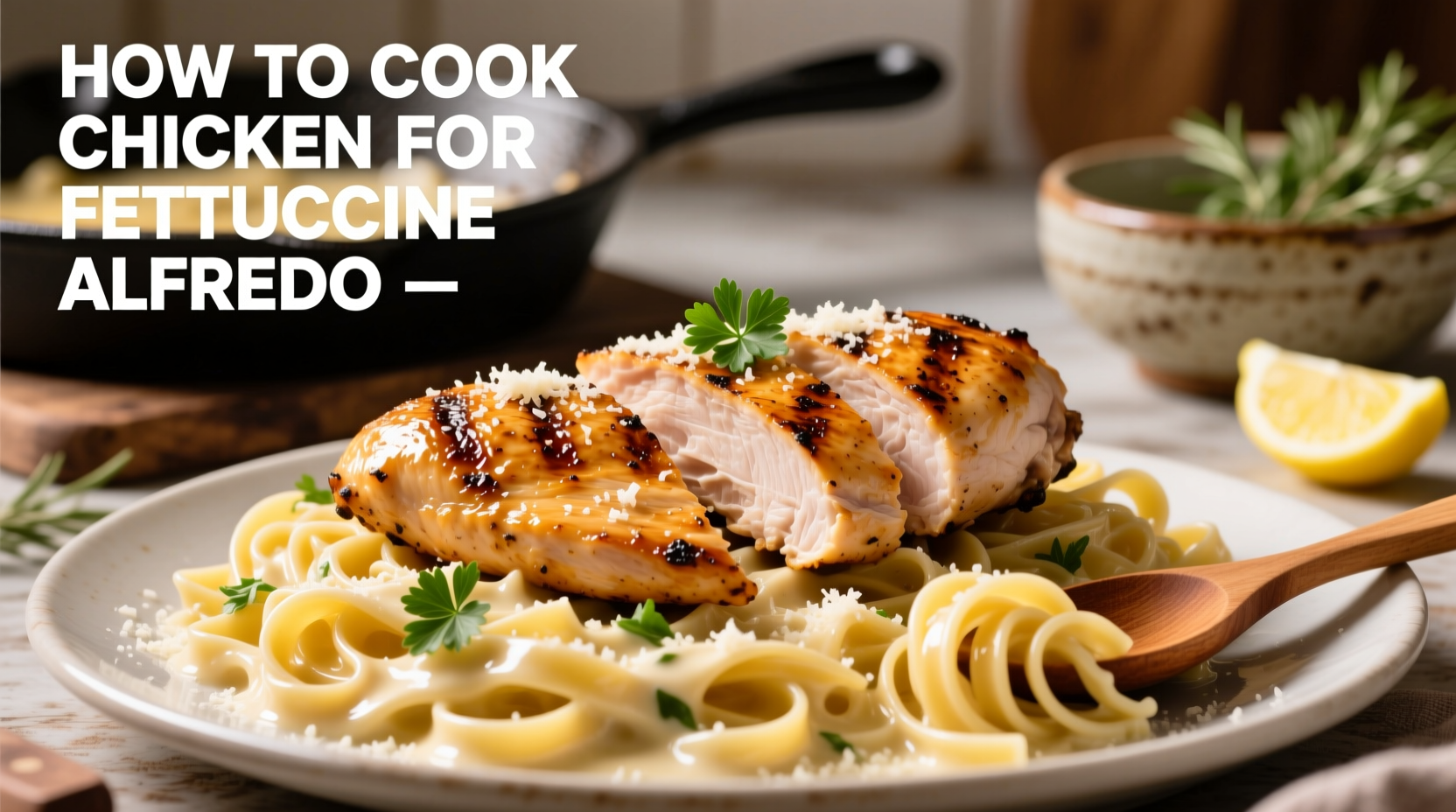 how to cook chicken for fettuccine alfredo
