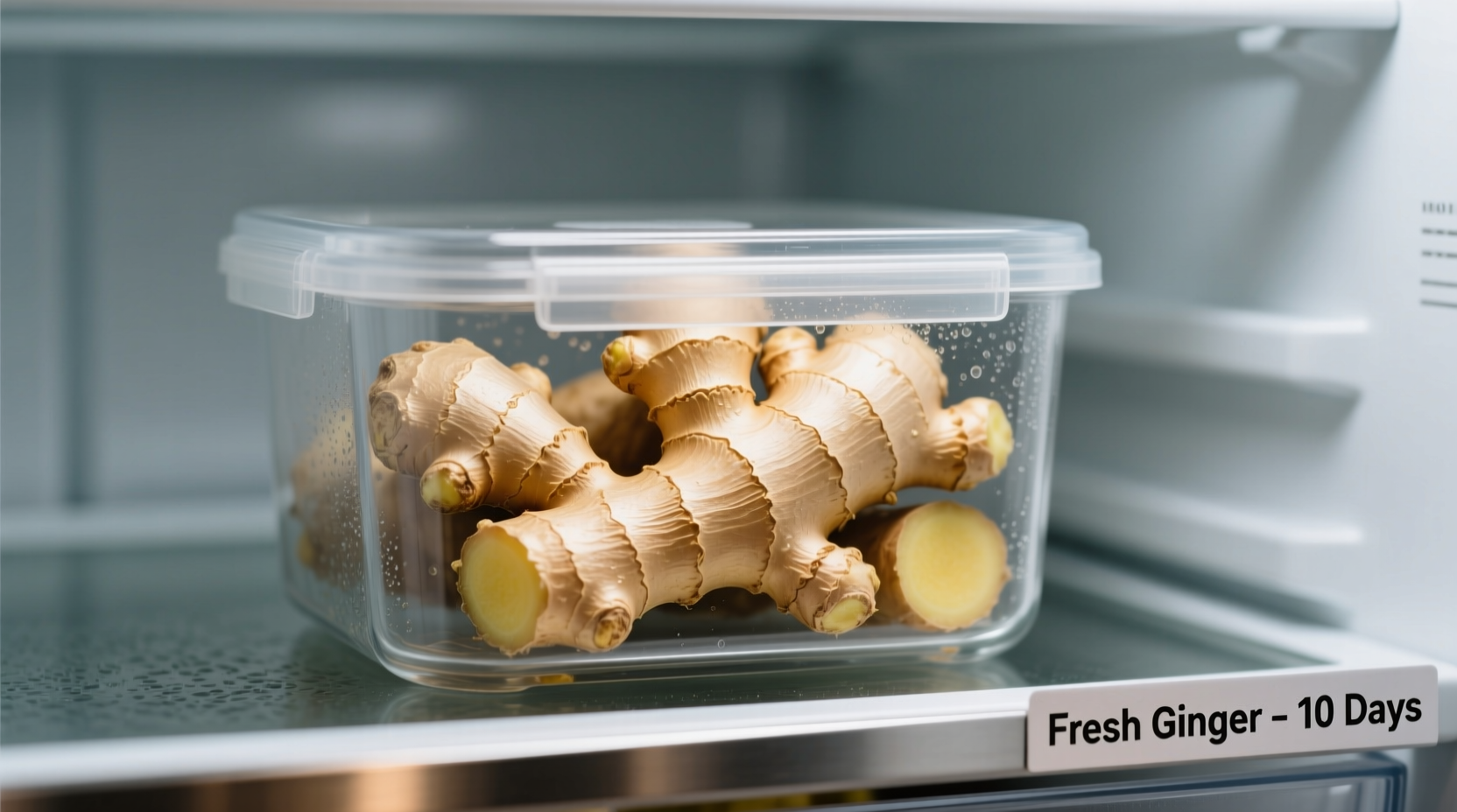 Richtig gelagerter Ingwer im Kühlschrank