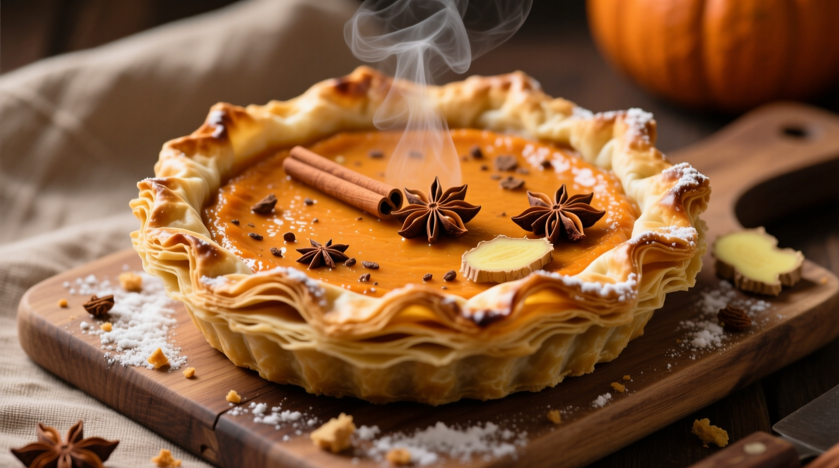five spice pumpkin pie phyllo crust