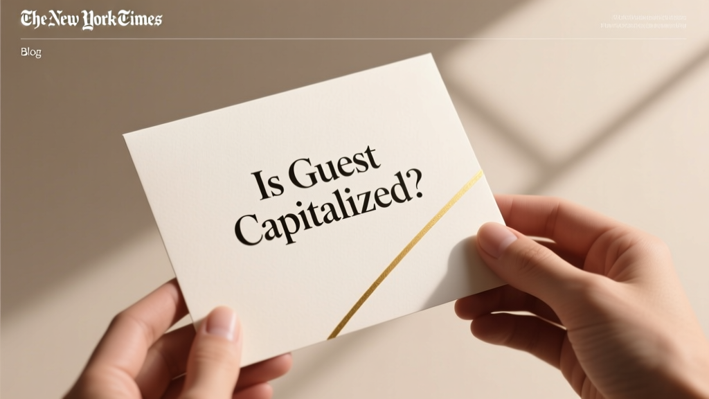 Is Guest Capitalized on Wedding Invitations? (2026)