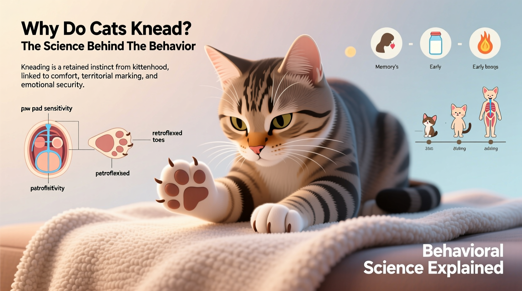 why does my cat knead blankets like a kitten behavioral science explained