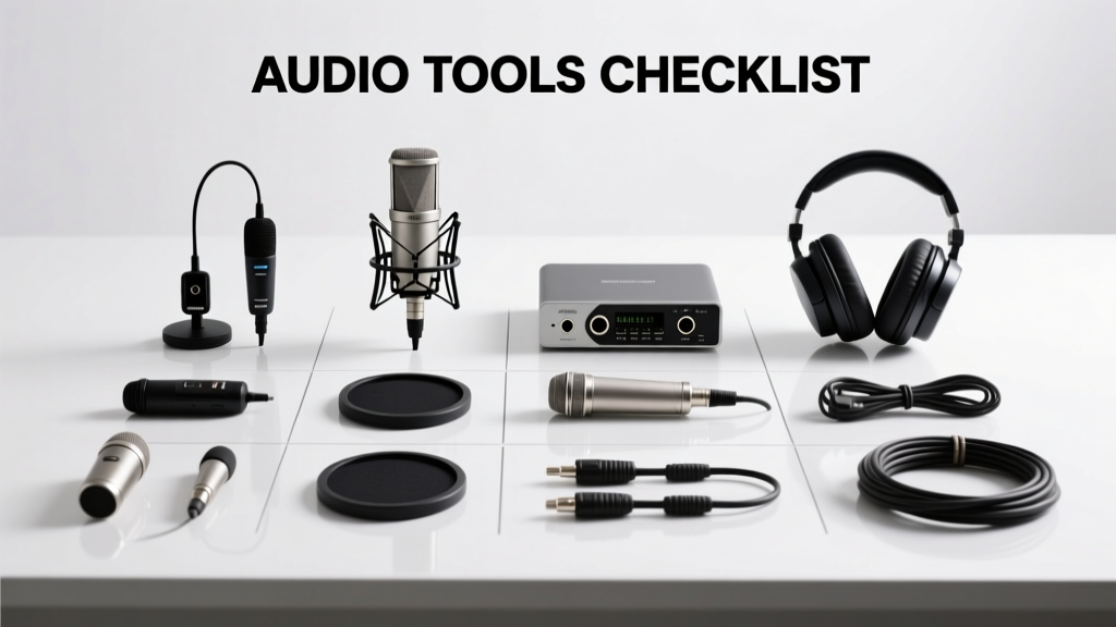 Audio Tools Checklist: Essential Gear for Recording, Mixing,