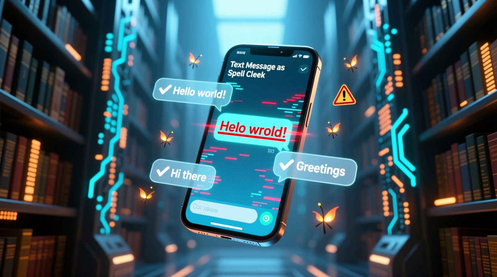 text message as spell check