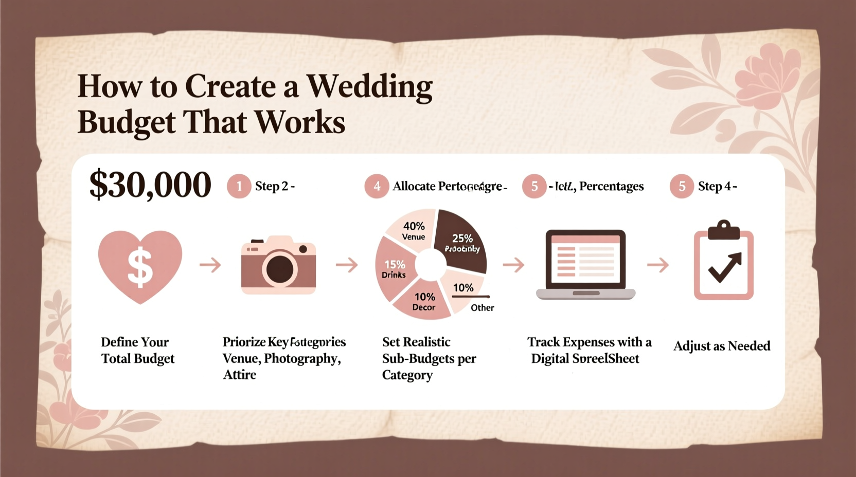 how to create a wedding budget
