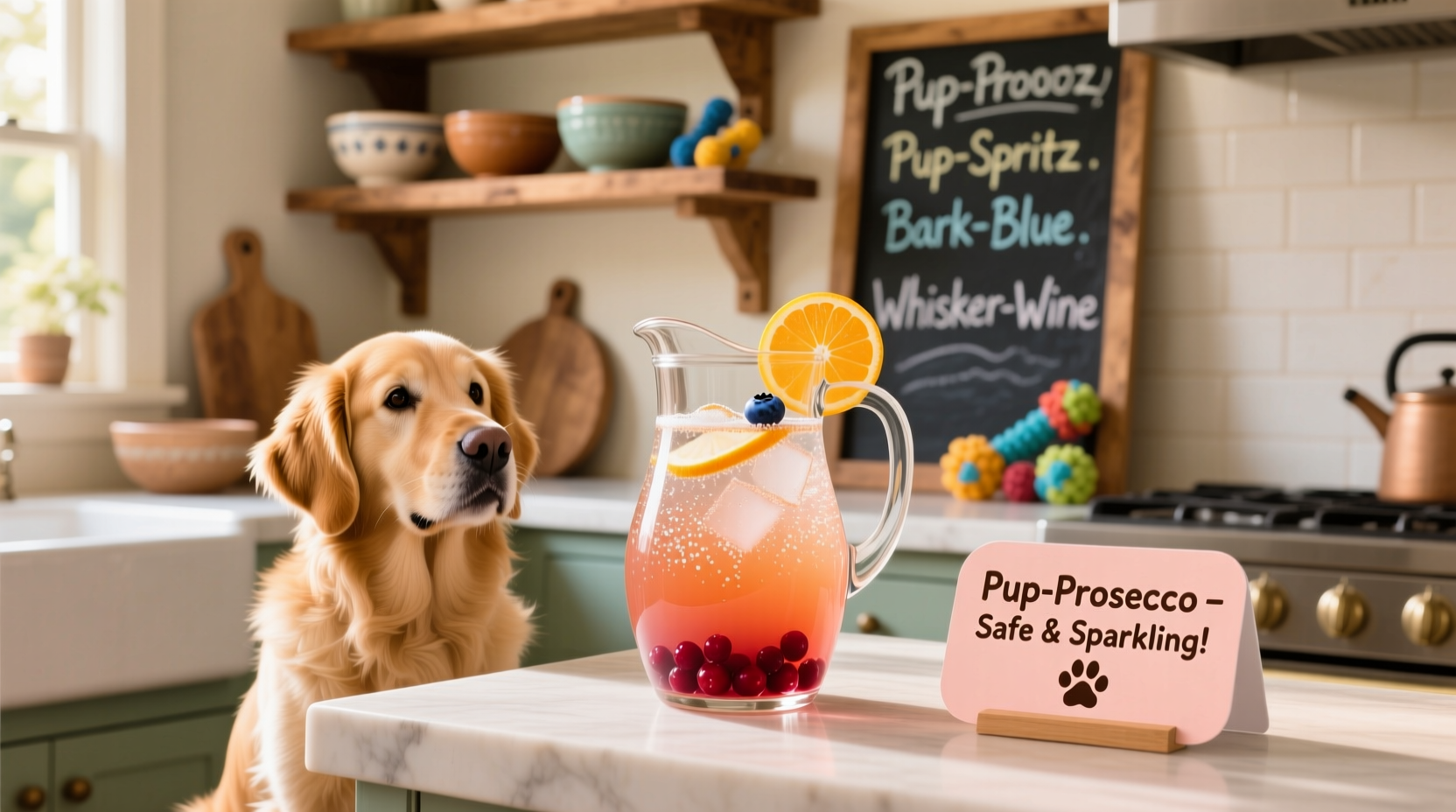 how to make a pet-friendly version of 'pup-prosecco' safely
