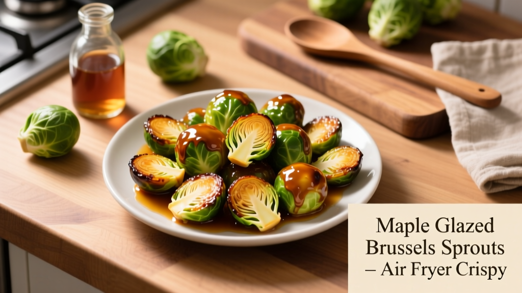Crispy Maple Glazed Brussels Sprouts (Air Fryer)