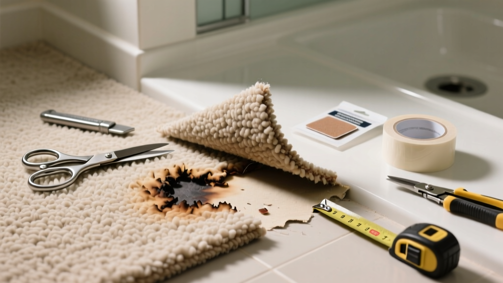 How to Fix a Carpet Burn Mark in the Bathroom