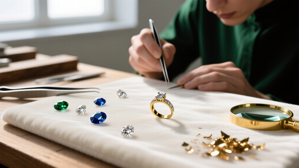 Top-down view of a jeweler