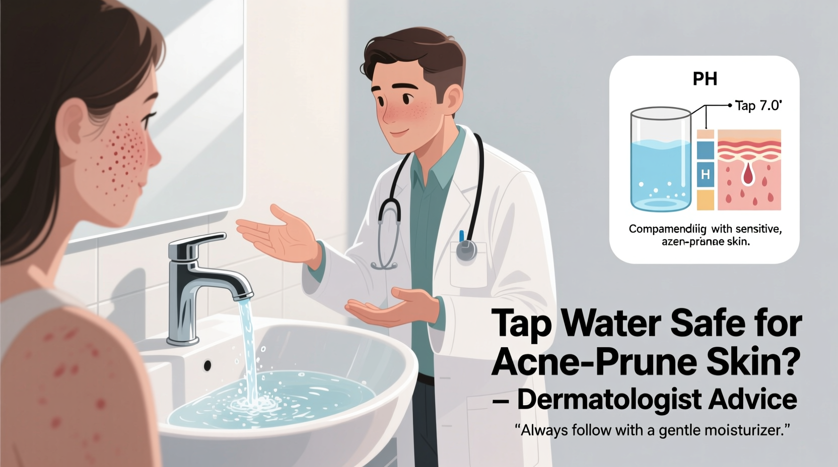 is tap water safe for facial cleansing dermatologist advice for acne prone skin