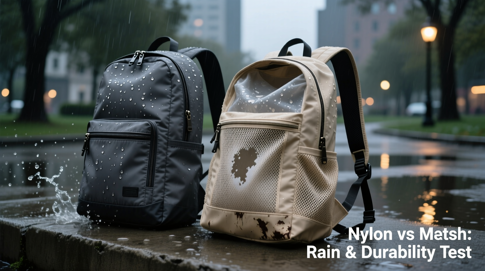 nylon vs mesh backpacks which holds up better against rain and heavy use
