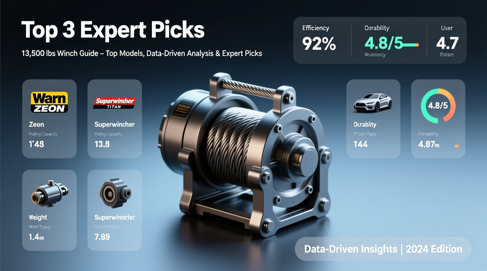 best selling winch 13500lbs