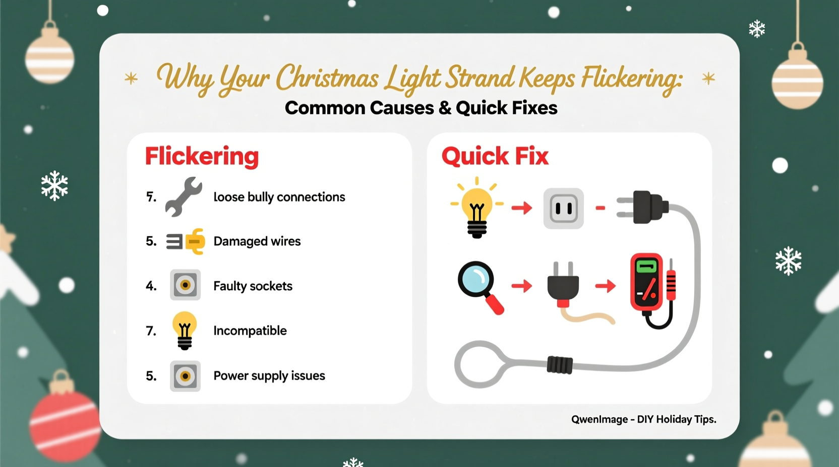why does my christmas light strand keep flickering common causes and quick fixes