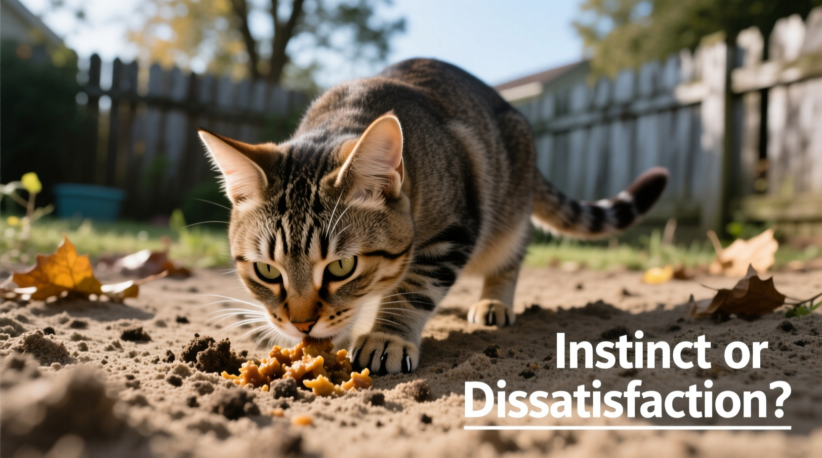 why do cats bury their food instinct or dissatisfaction signal