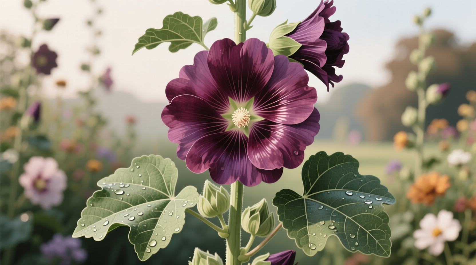 alcea nigra hollyhock