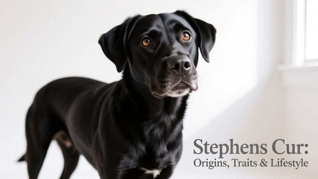 Cute black dog on a white background