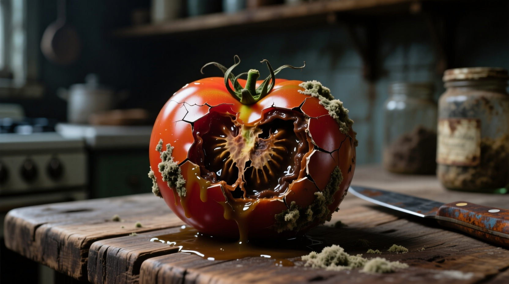 rot on tomato bottom