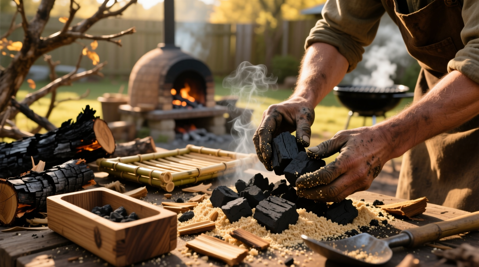 increase grilling flavor by making your own charcoal