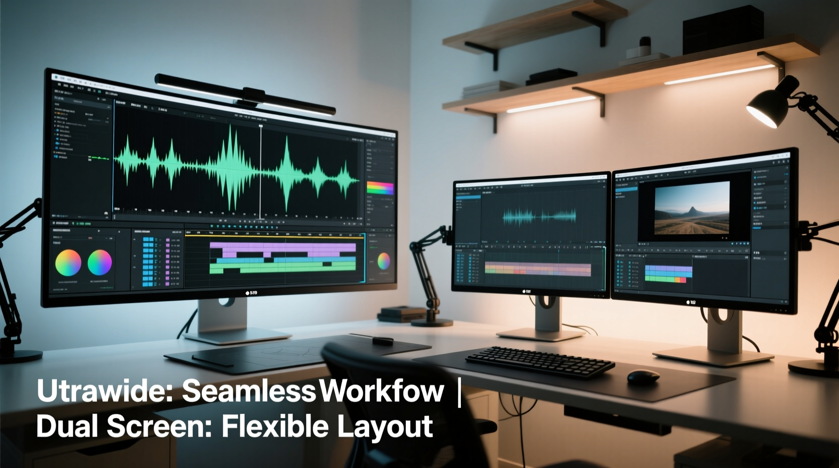 ultrawide monitor vs dual screen setup for video editing pros and cons