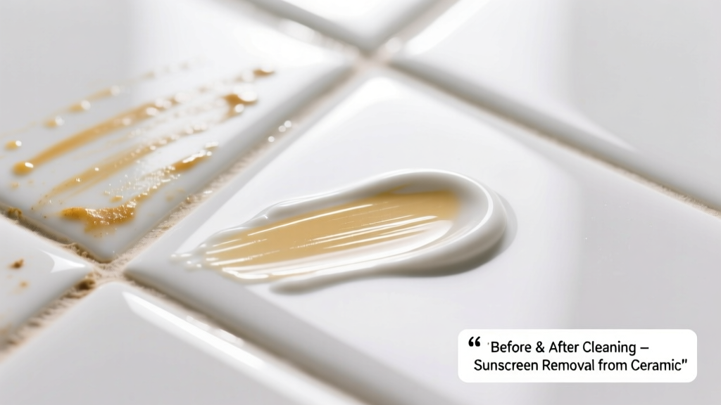 How to Remove Sunscreen from Ceramic Surfaces Safely