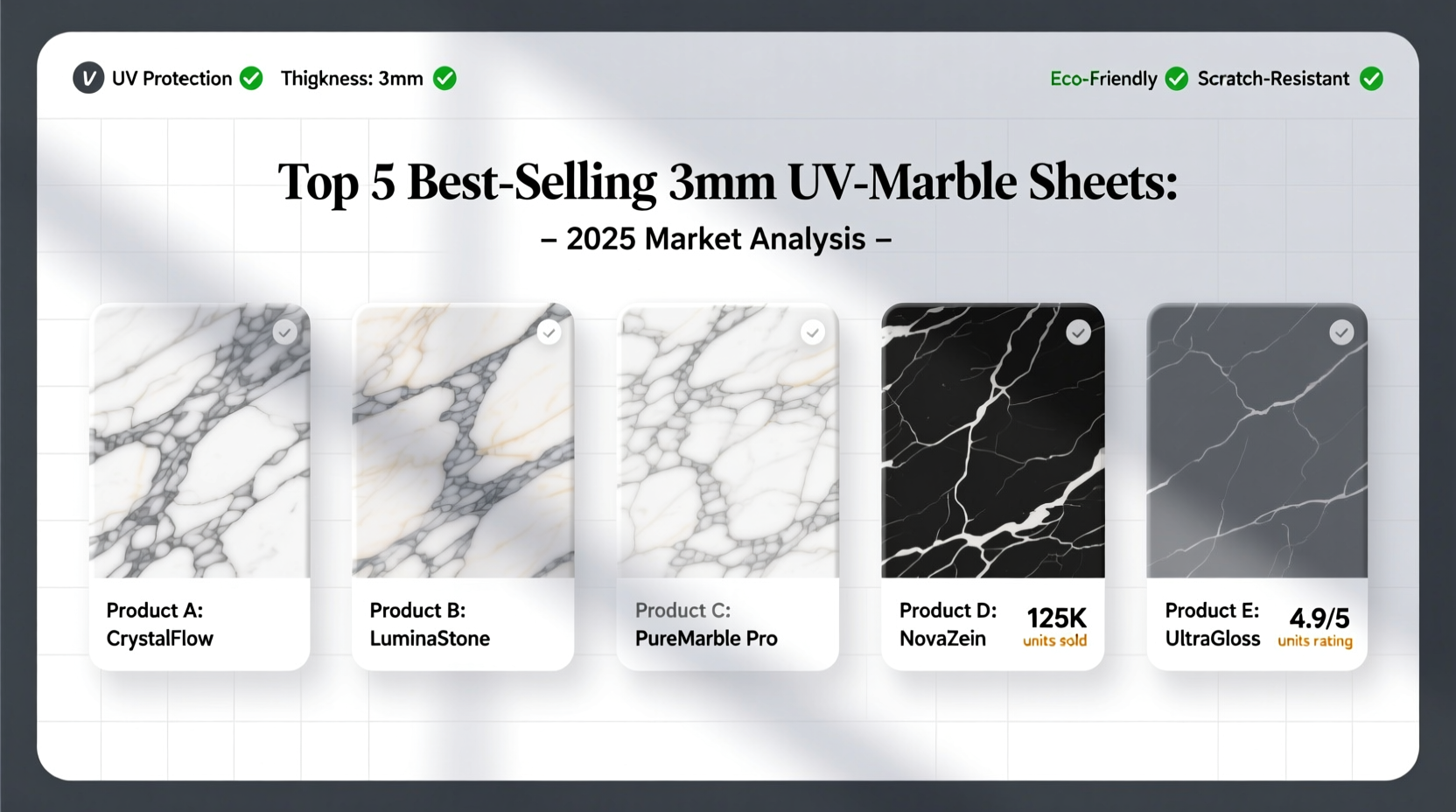 best selling uv marble sheet 3mm
