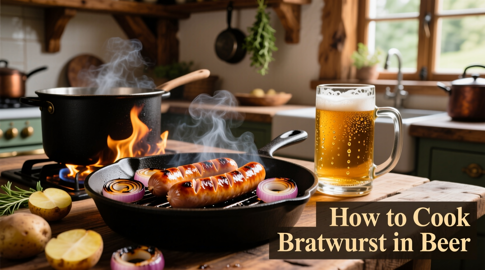 how to cook bratwurst in beer