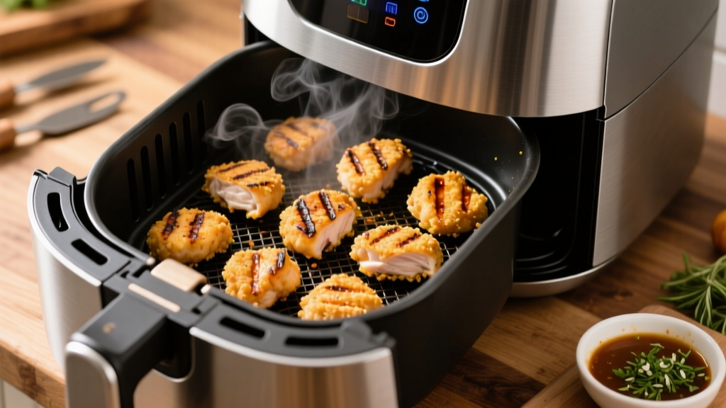Air Fryer Grilled Chicken Nuggets (Crispy & Juicy!)