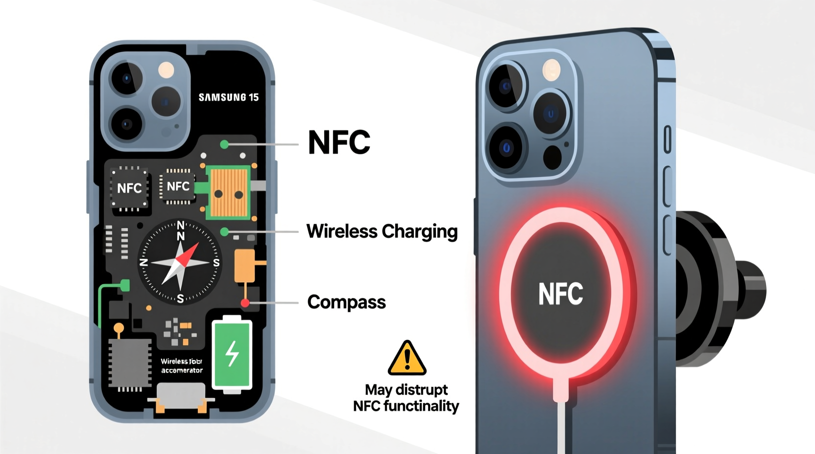 do magnetic phone mounts harm your device or interfere with internal components