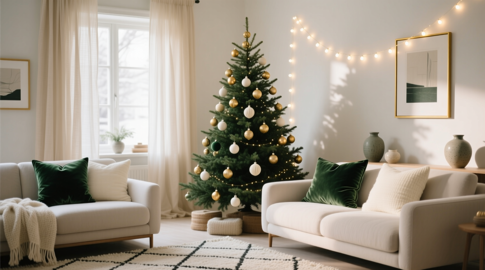 how to create a cohesive color theme for your christmas tree and home