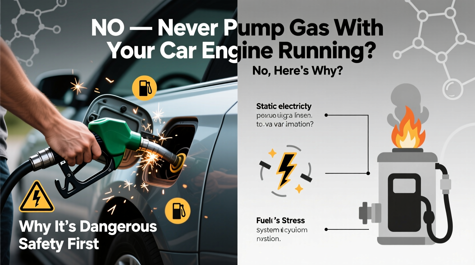 can i pump gas with my car running