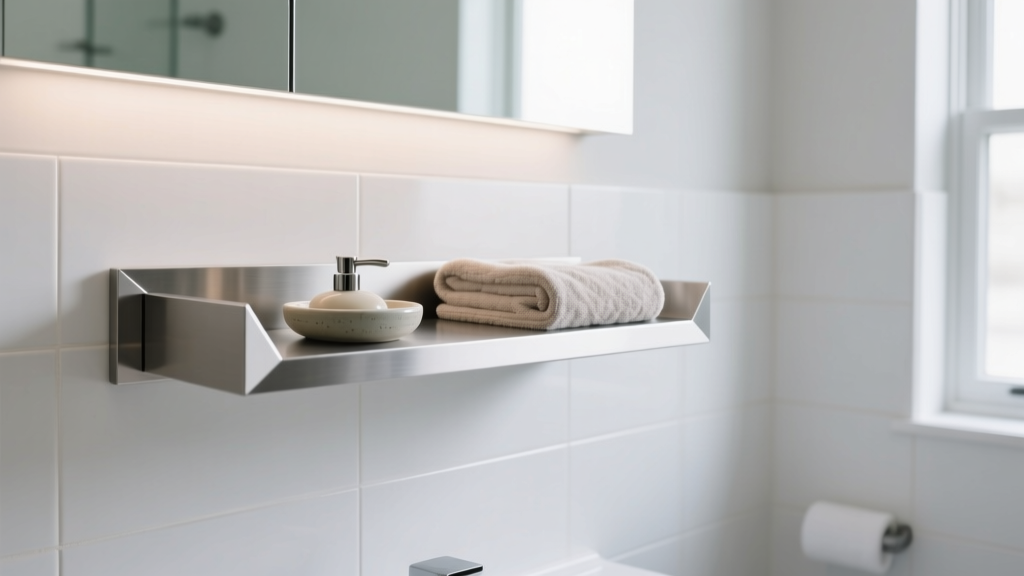 How to Install a Wall-Mounted Bathroom Shelf
