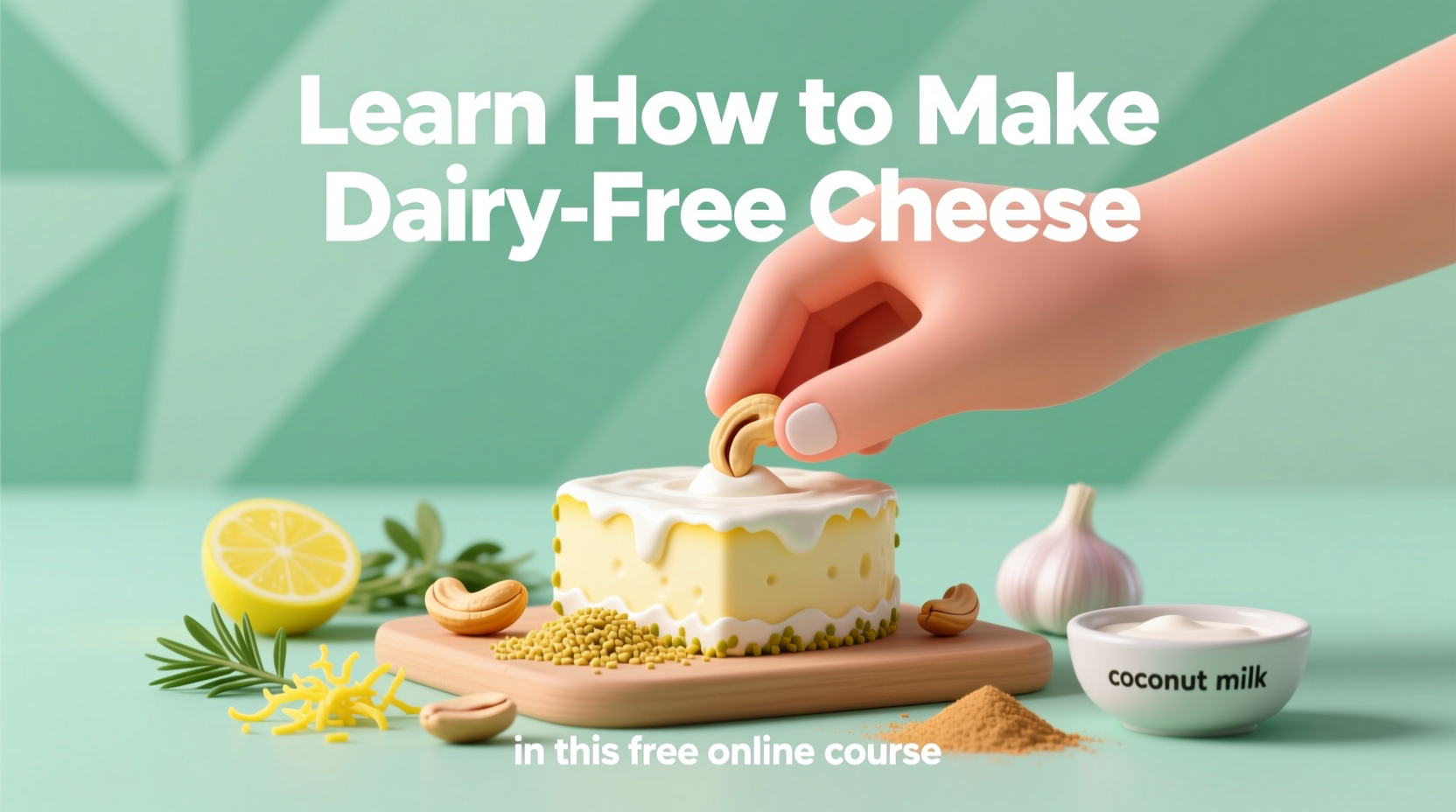 learn how to make dairy free cheese in this free online