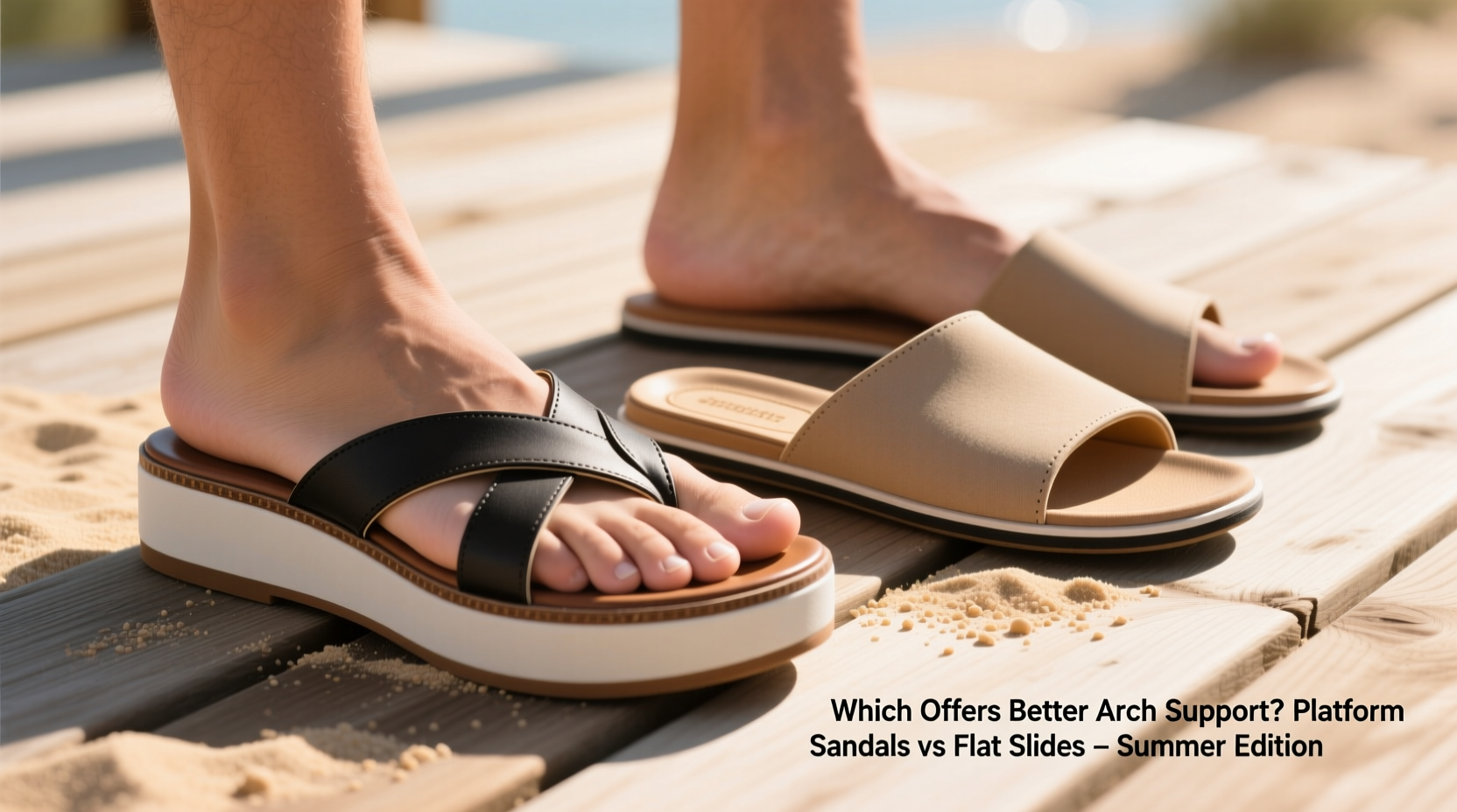 platform sandals vs flat slides which gives better arch support for summer